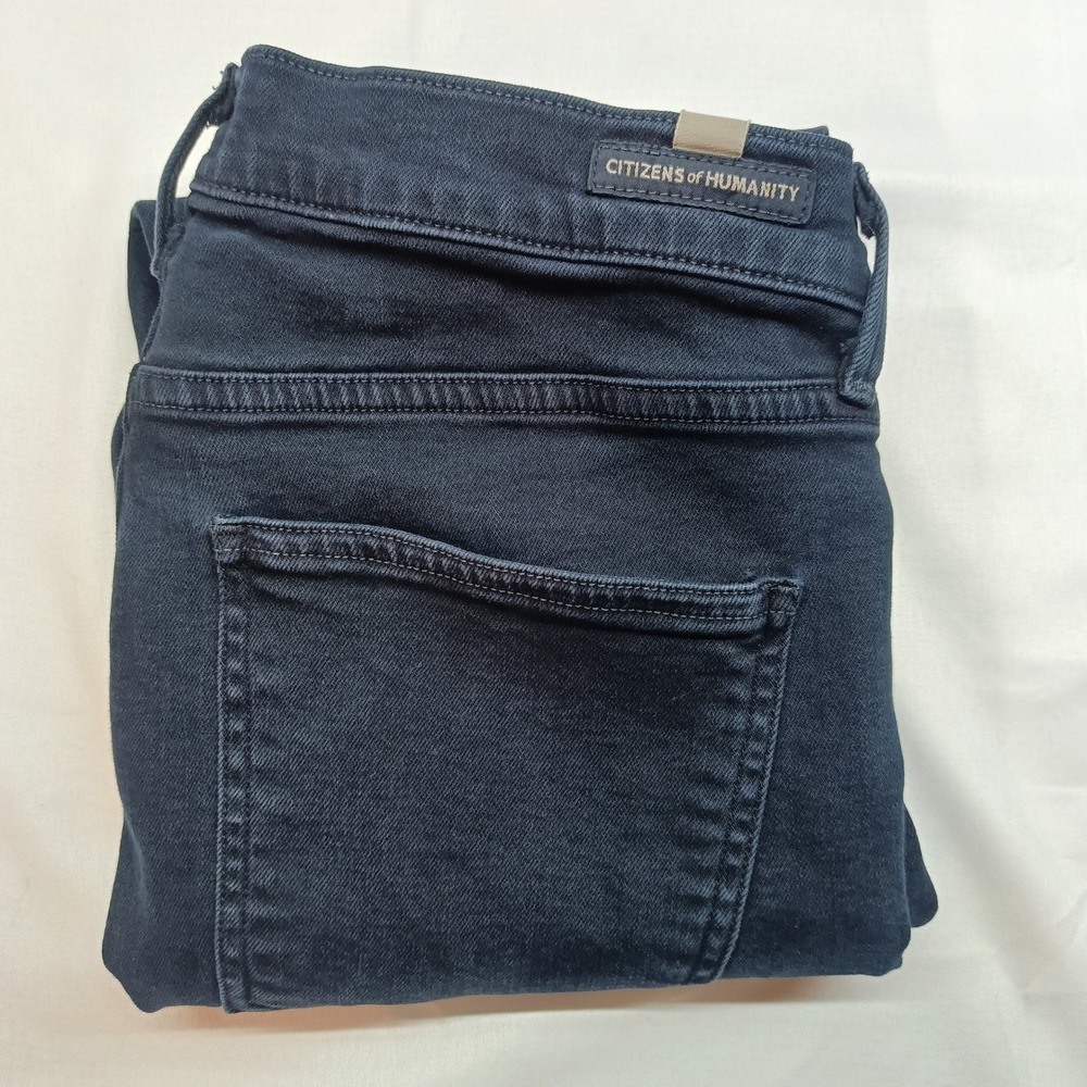 Citizens of Humanity Rocket Crop Highrise Skinny Jeans Dark Indigo Blue Size 29